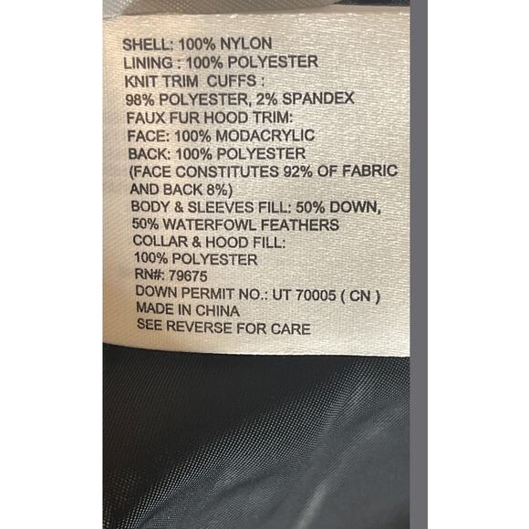 Michael Kors MK Winter Coat Faux Fur Trim Removable Hood Puffer Down Jacket - L - Picture 7 of 16